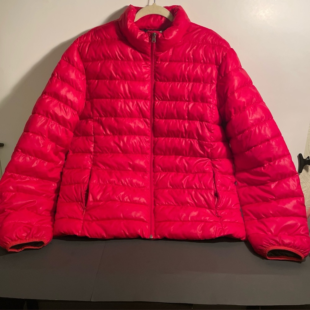 Mossimo Supply Co. Bold Red Quilted Puffer Jacket
